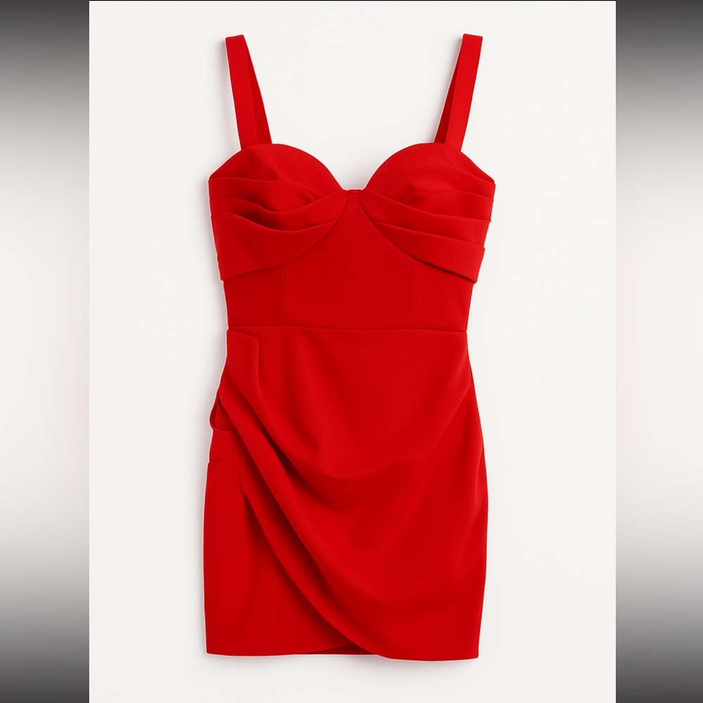 Luxxel Red Mini Dress with Straps